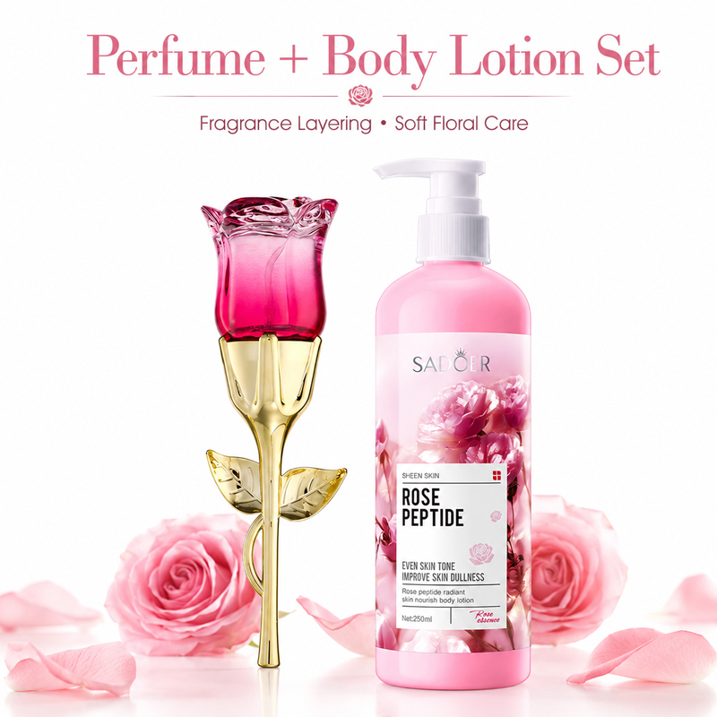 Rose Perfume & Body Lotion Set - Perfume Fragrance Body Lotion review and price